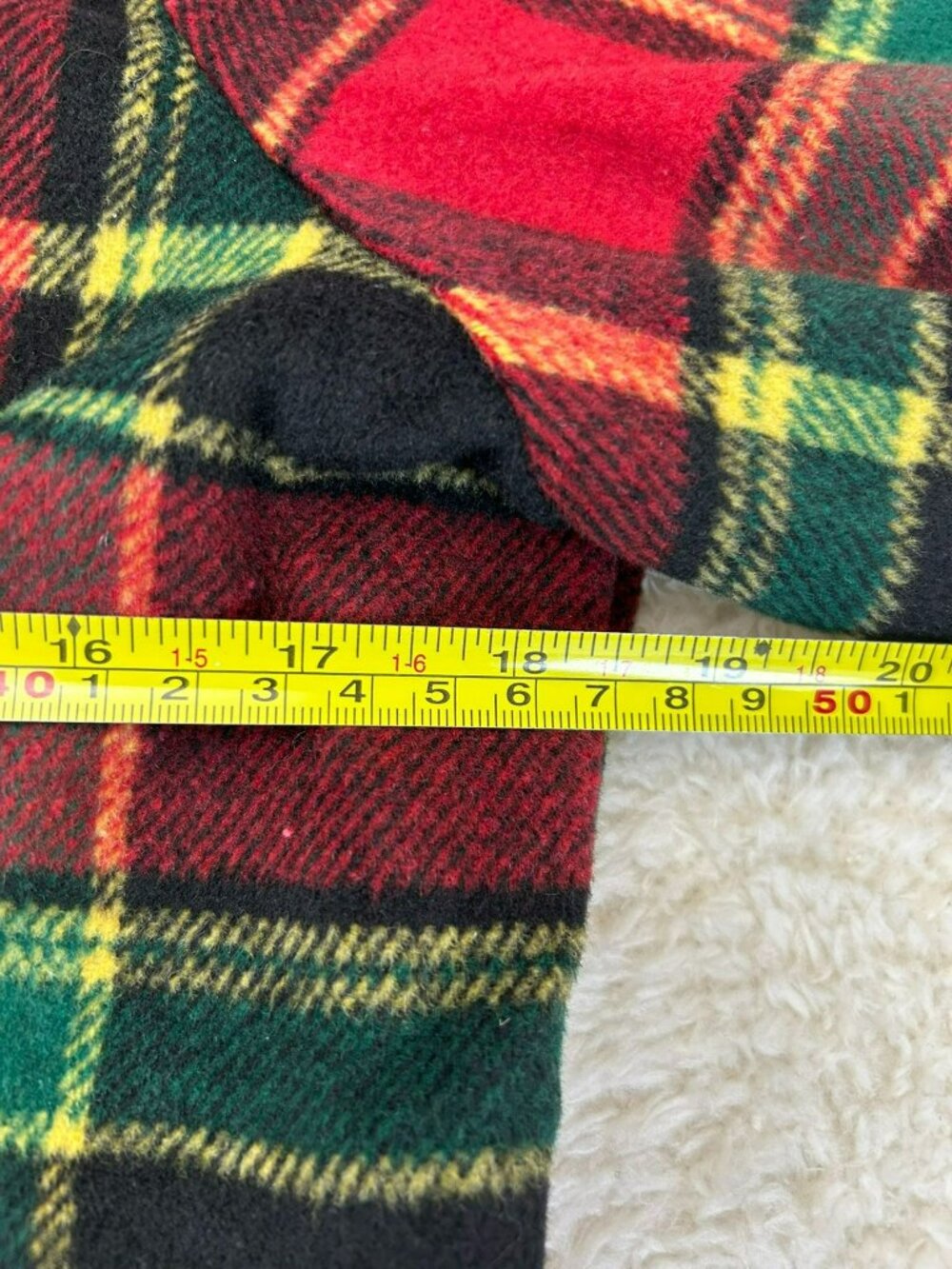 Astro Bettie Womens Plaid Button-Up Jacket Red & Black Wool Blend Size L Pre-Own - Picture 5 of 5